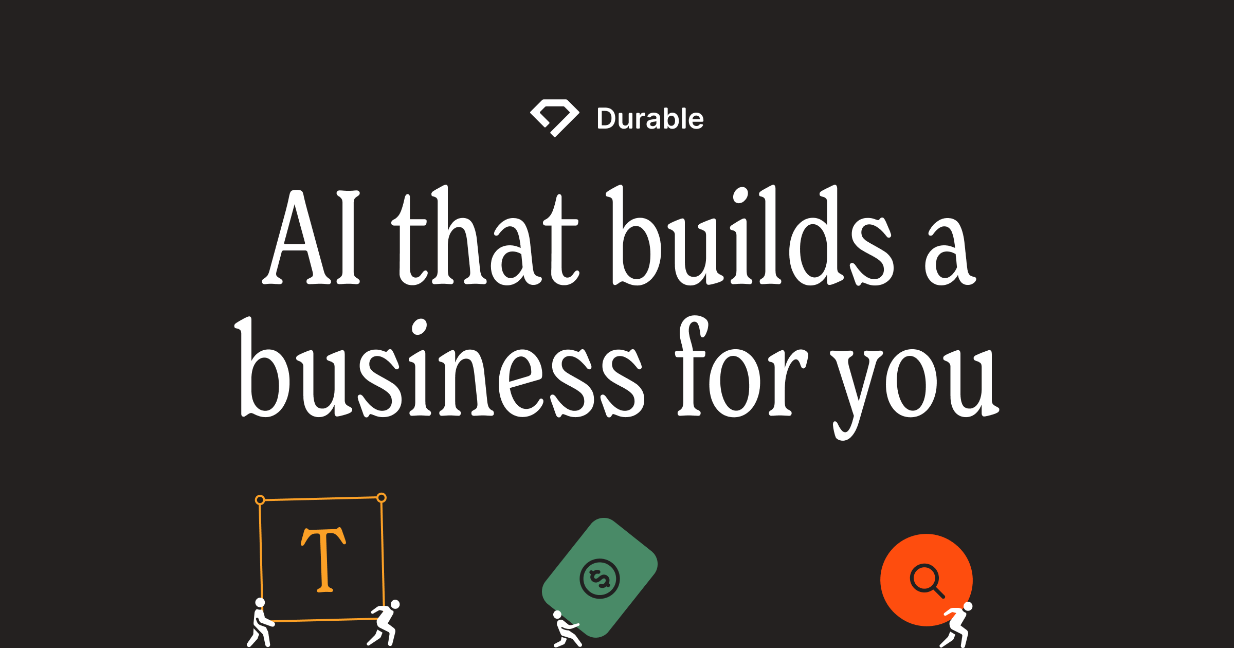 Screenshot von Durable AI