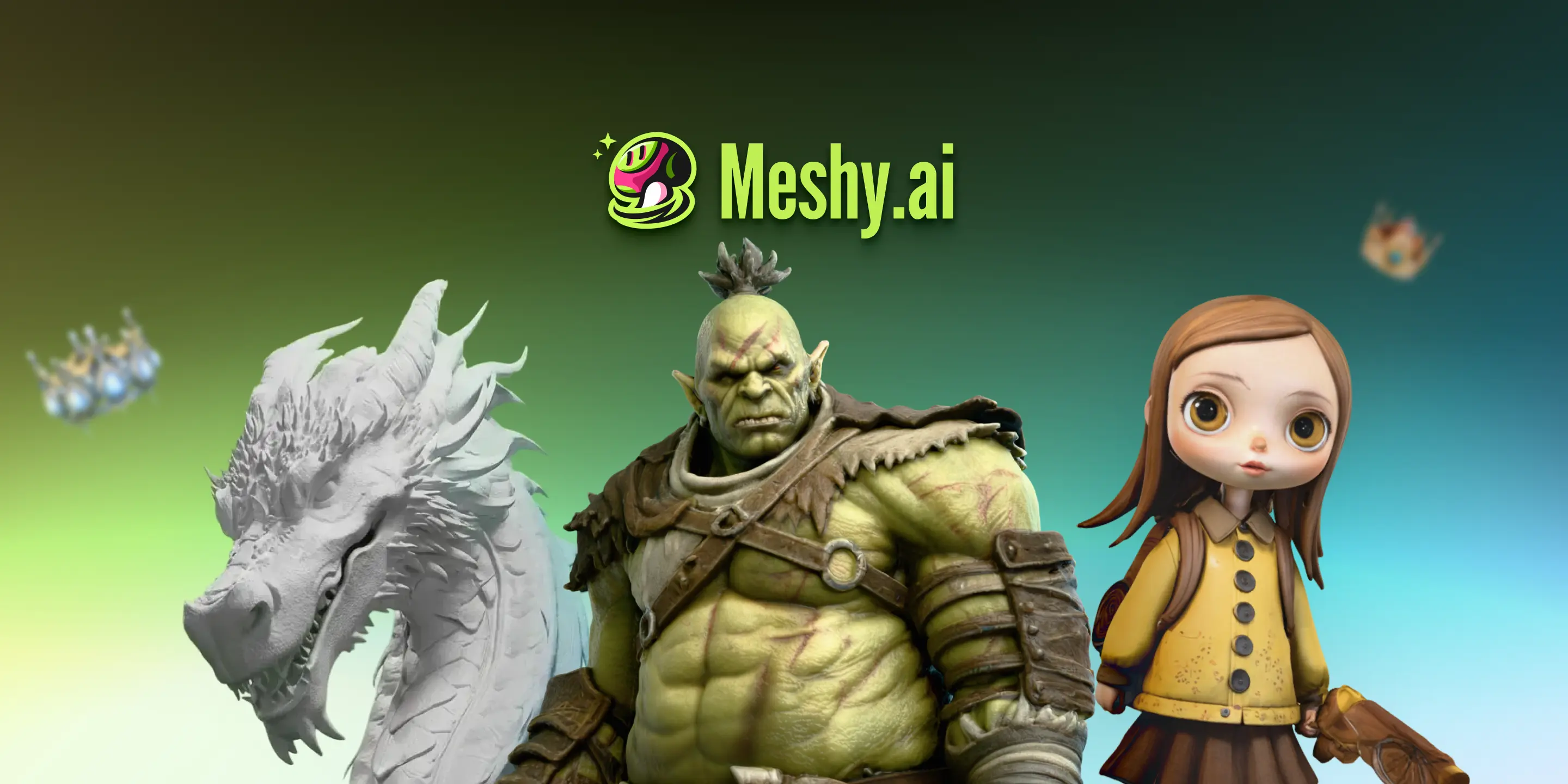 Screenshot von Meshy